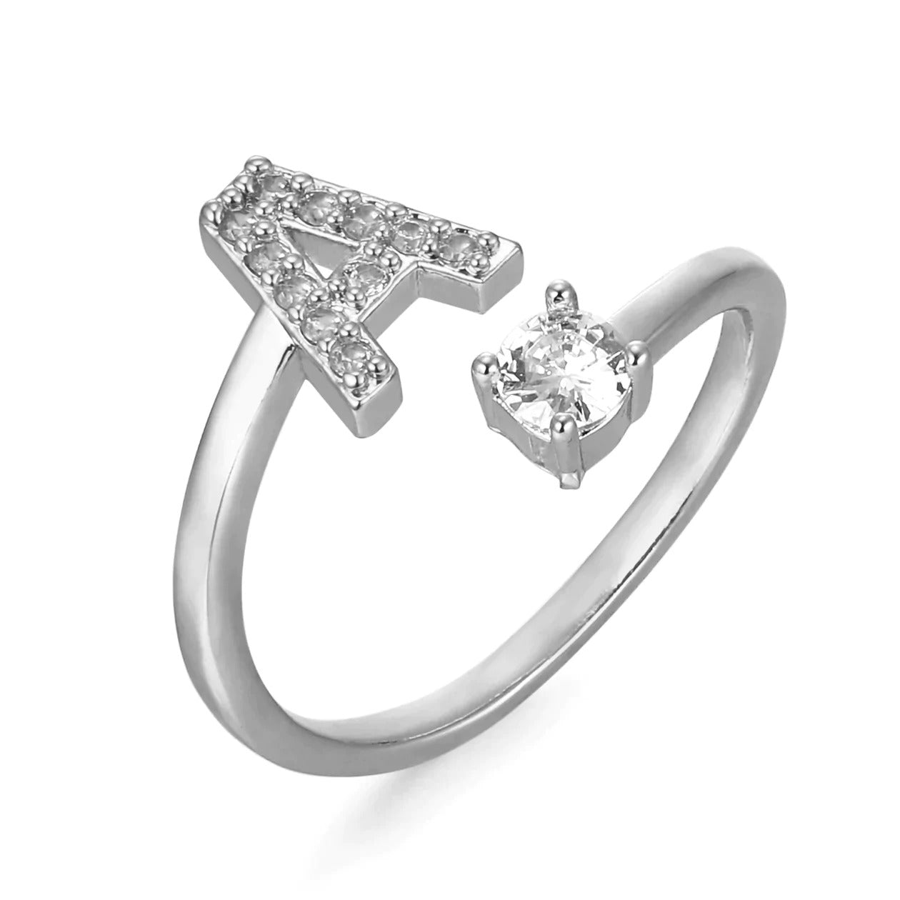 Zirconia Initialen Ring