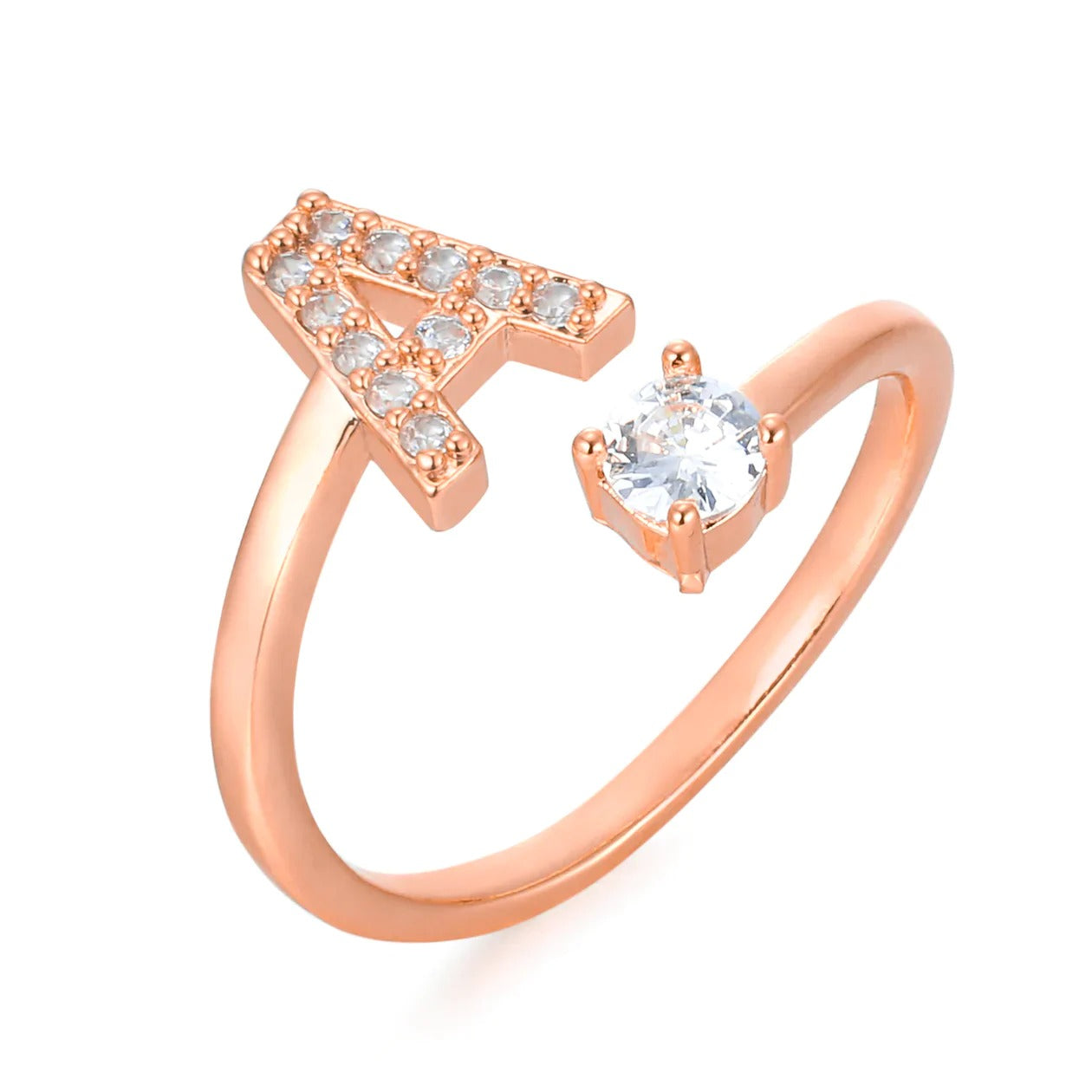 Zirconia Initialen Ring