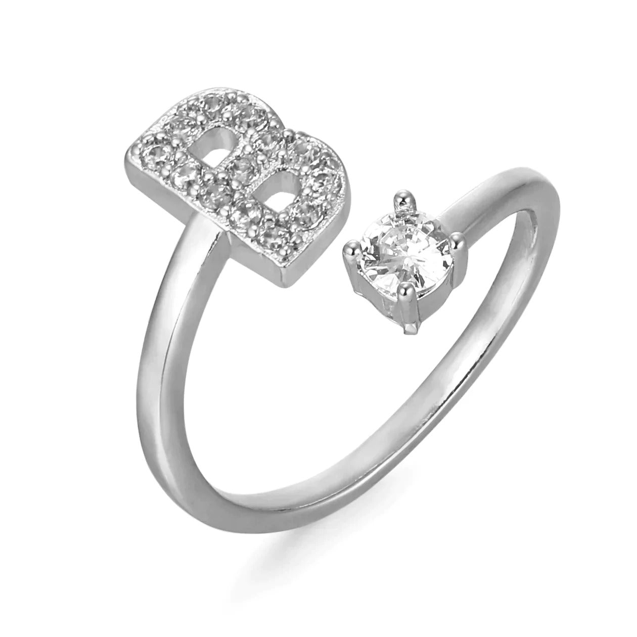 Zirconia Initialen Ring