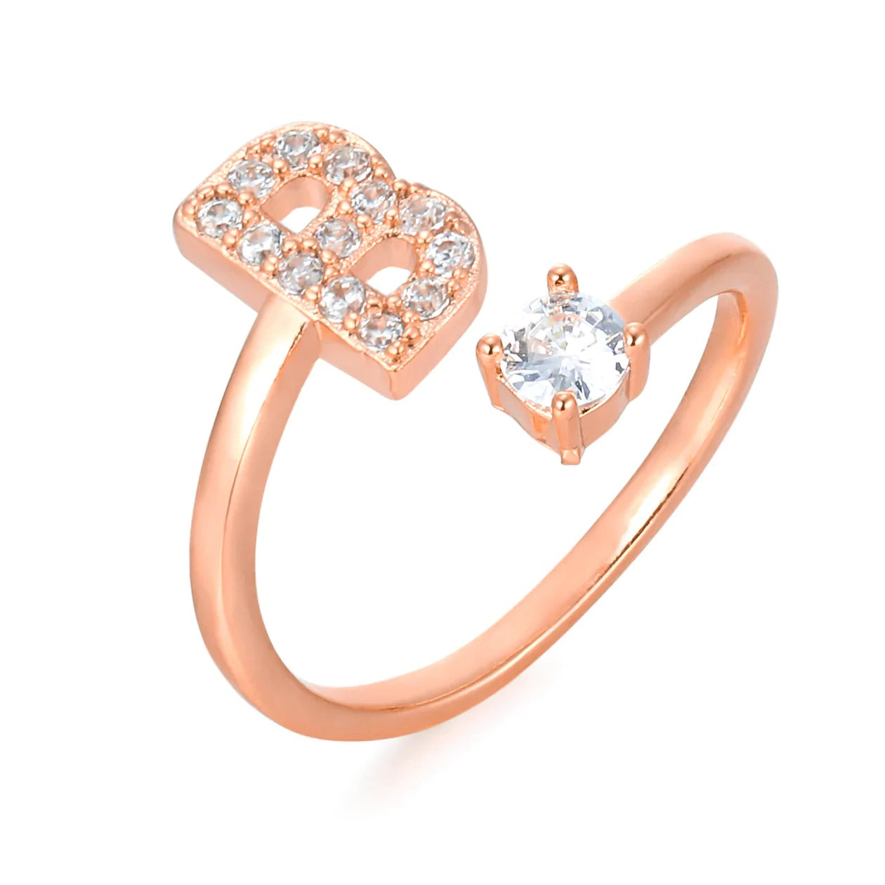 Zirconia Initialen Ring