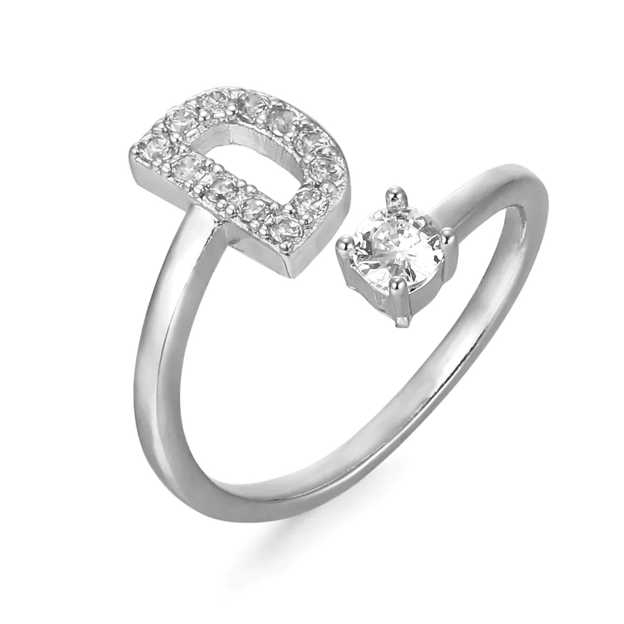 Zirconia Initialen Ring