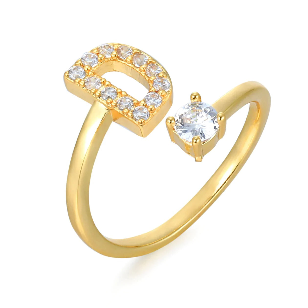 Zirconia Initialen Ring