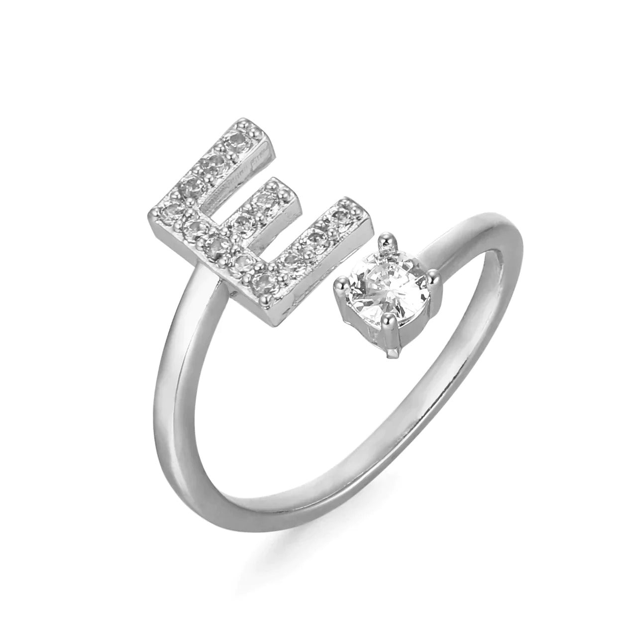 Zirconia Initialen Ring
