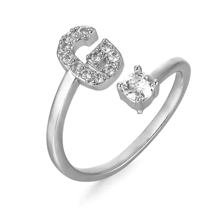 Zirconia Initialen Ring