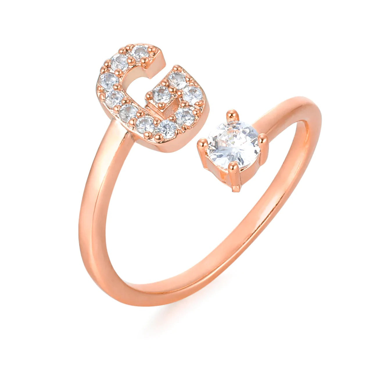 Zirconia Initialen Ring