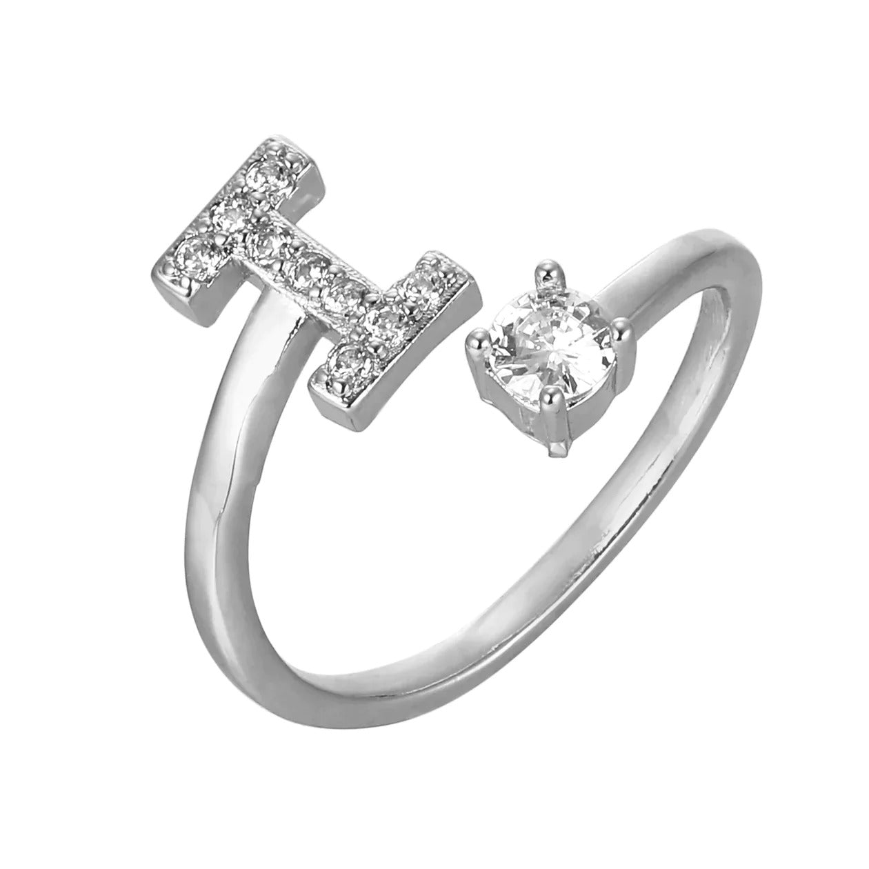 Zirconia Initialen Ring