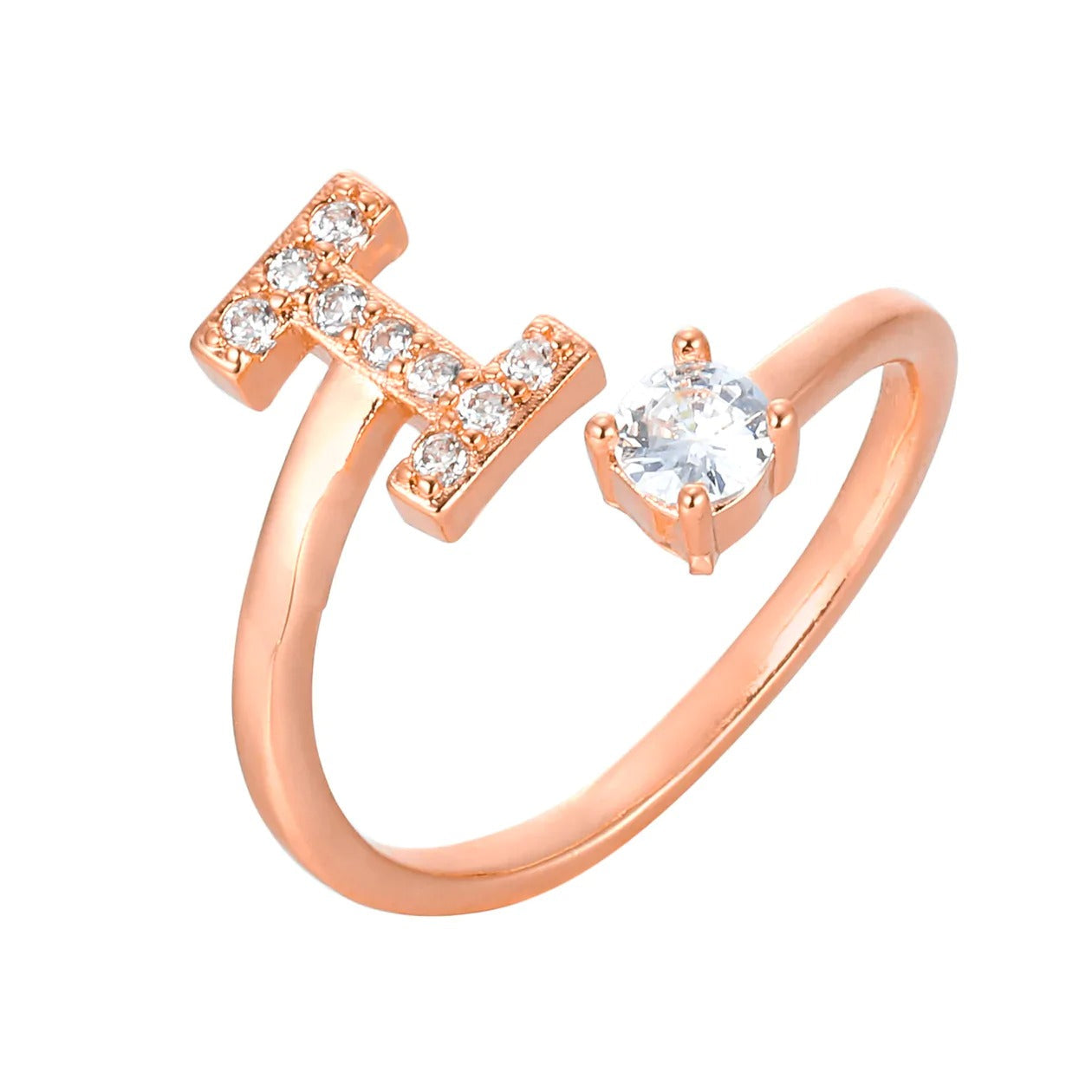 Zirconia Initialen Ring