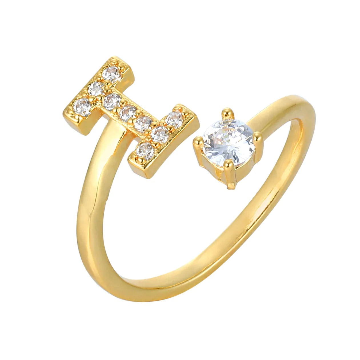 Zirconia Initialen Ring
