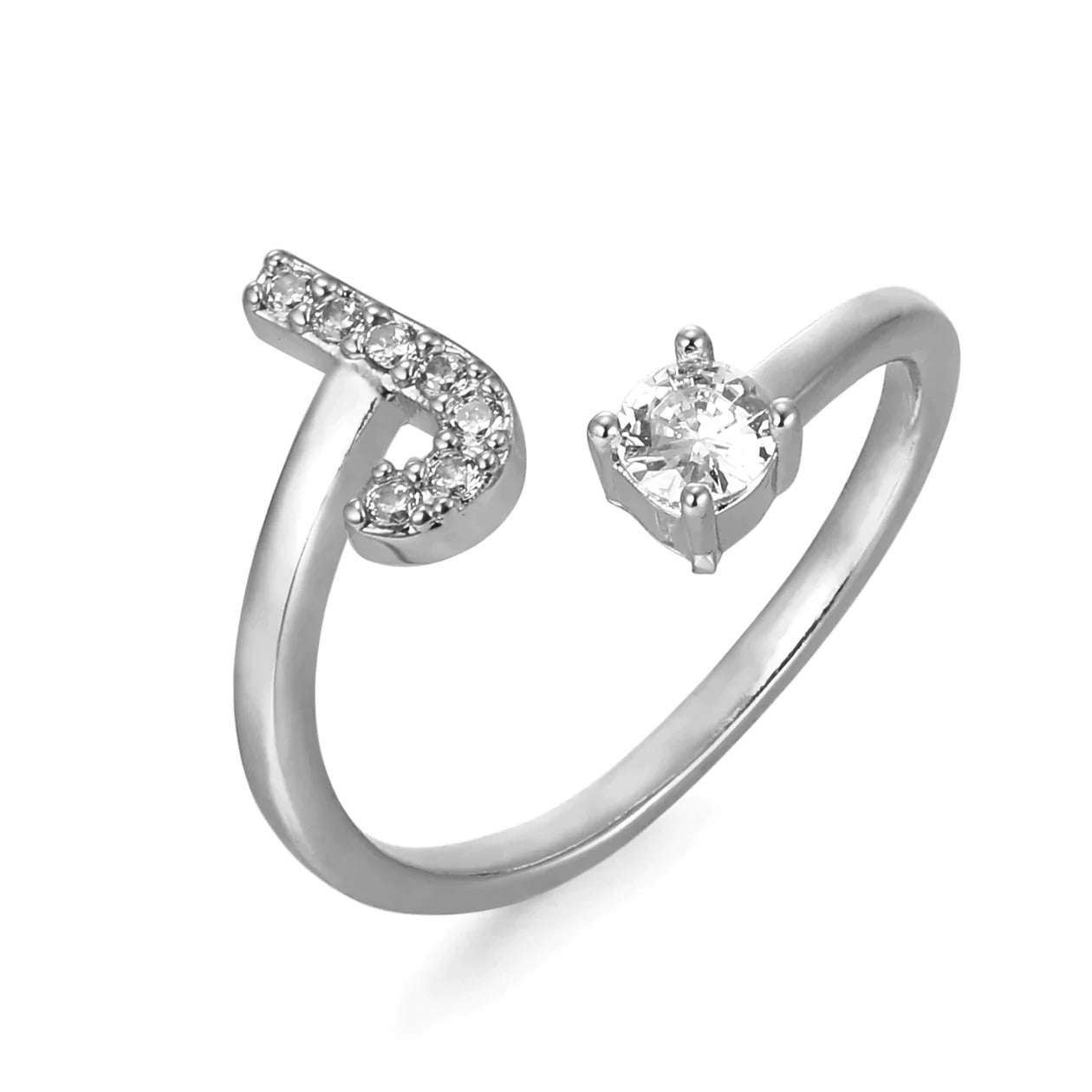 Zirconia Initialen Ring
