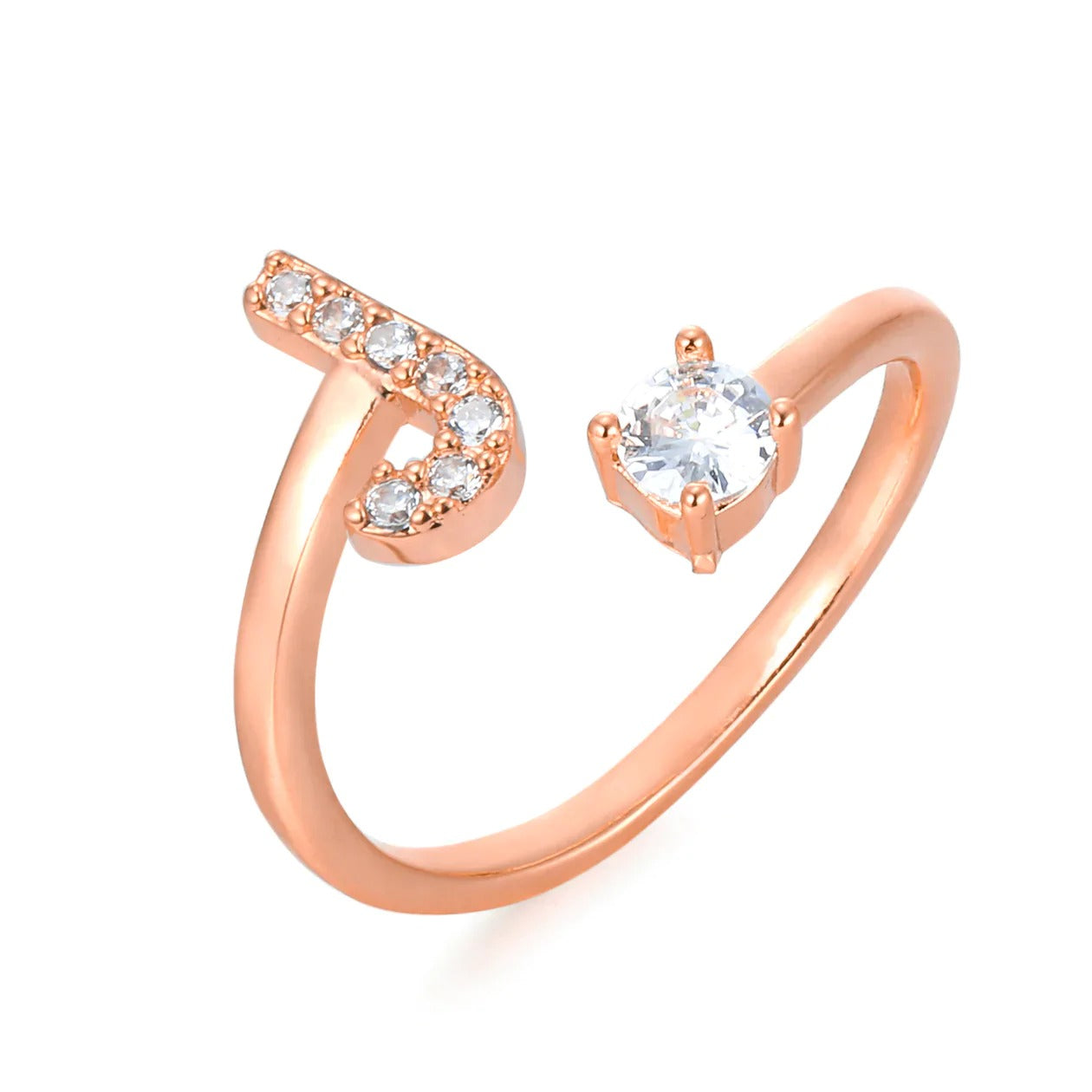 Zirconia Initialen Ring