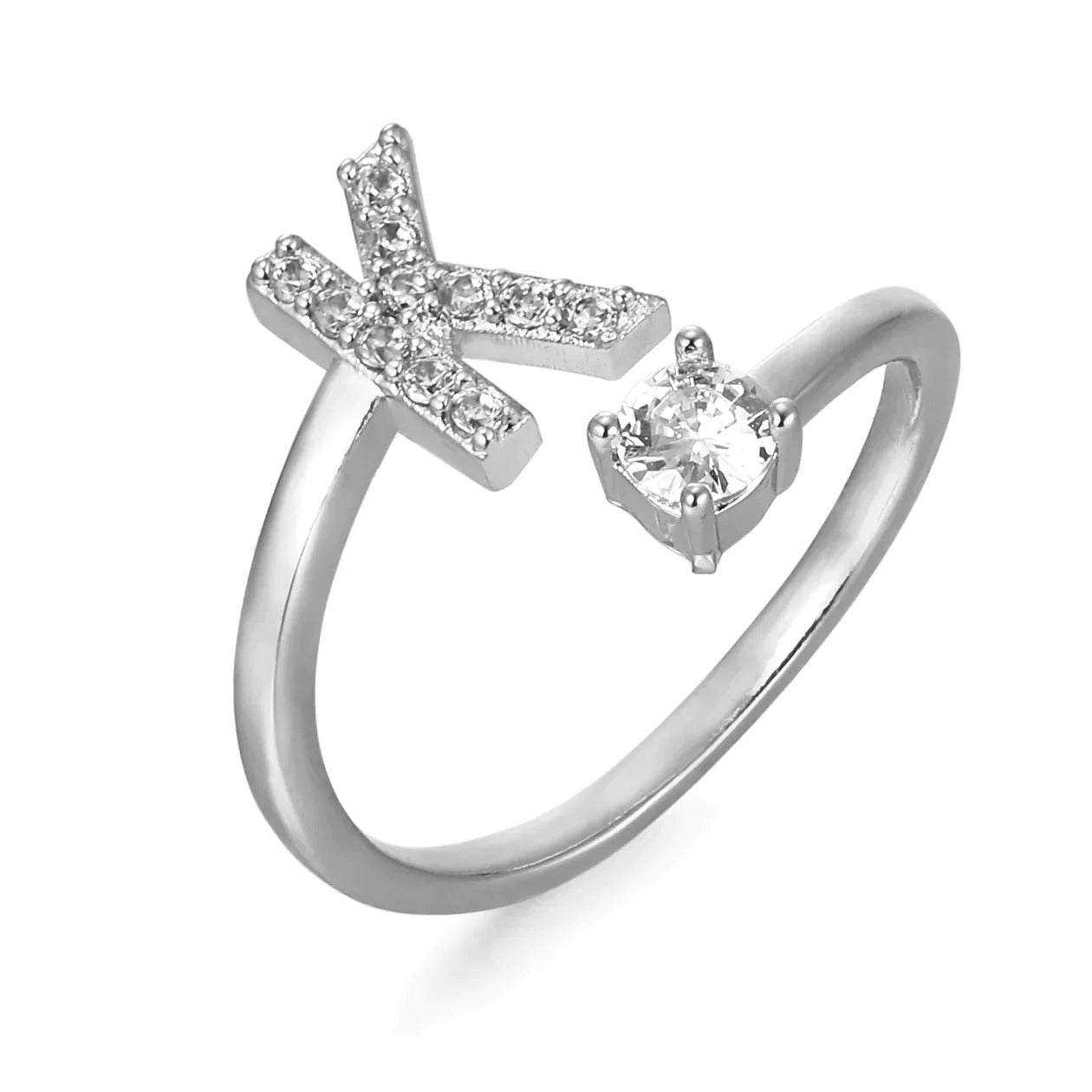 Zirconia Initialen Ring