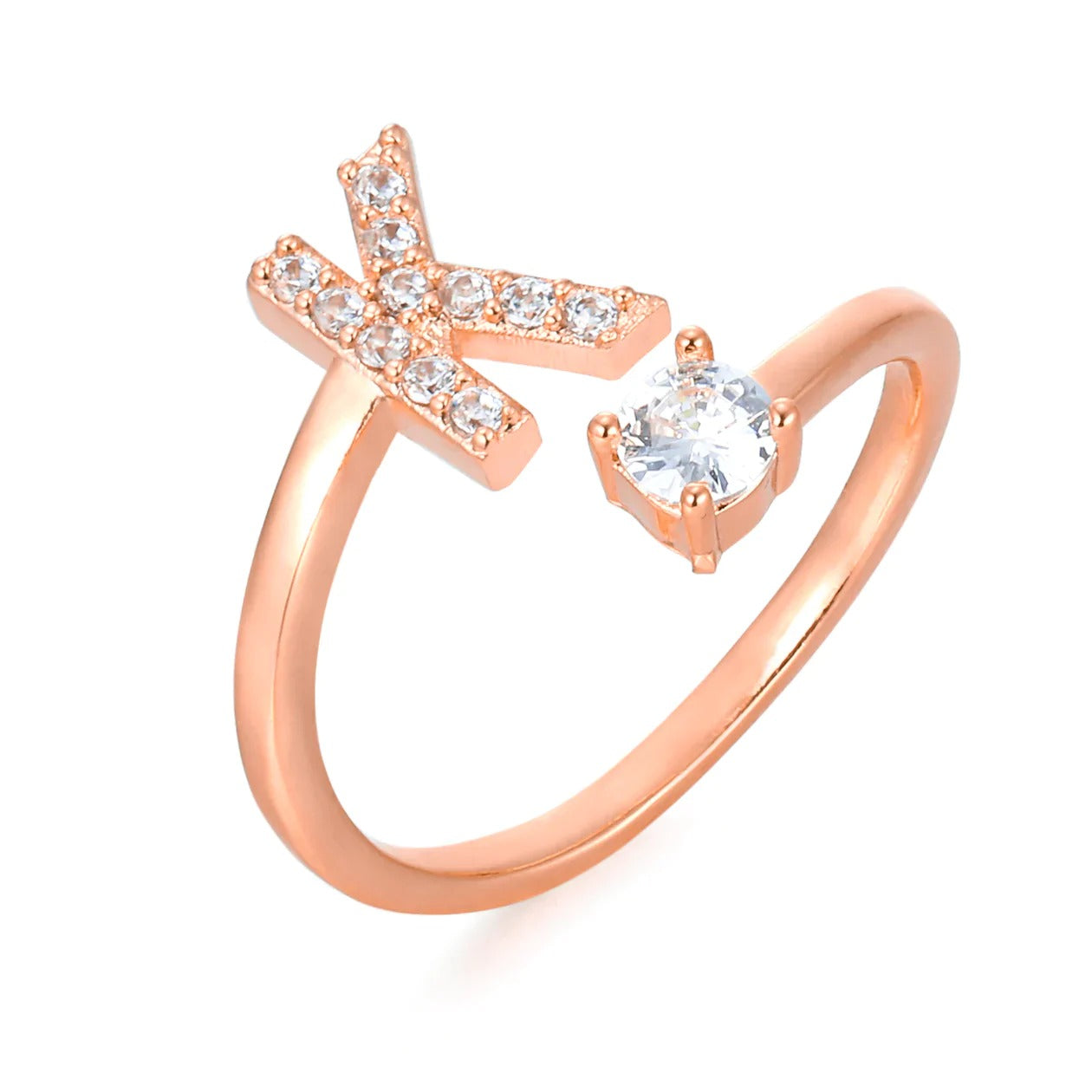 Zirconia Initialen Ring