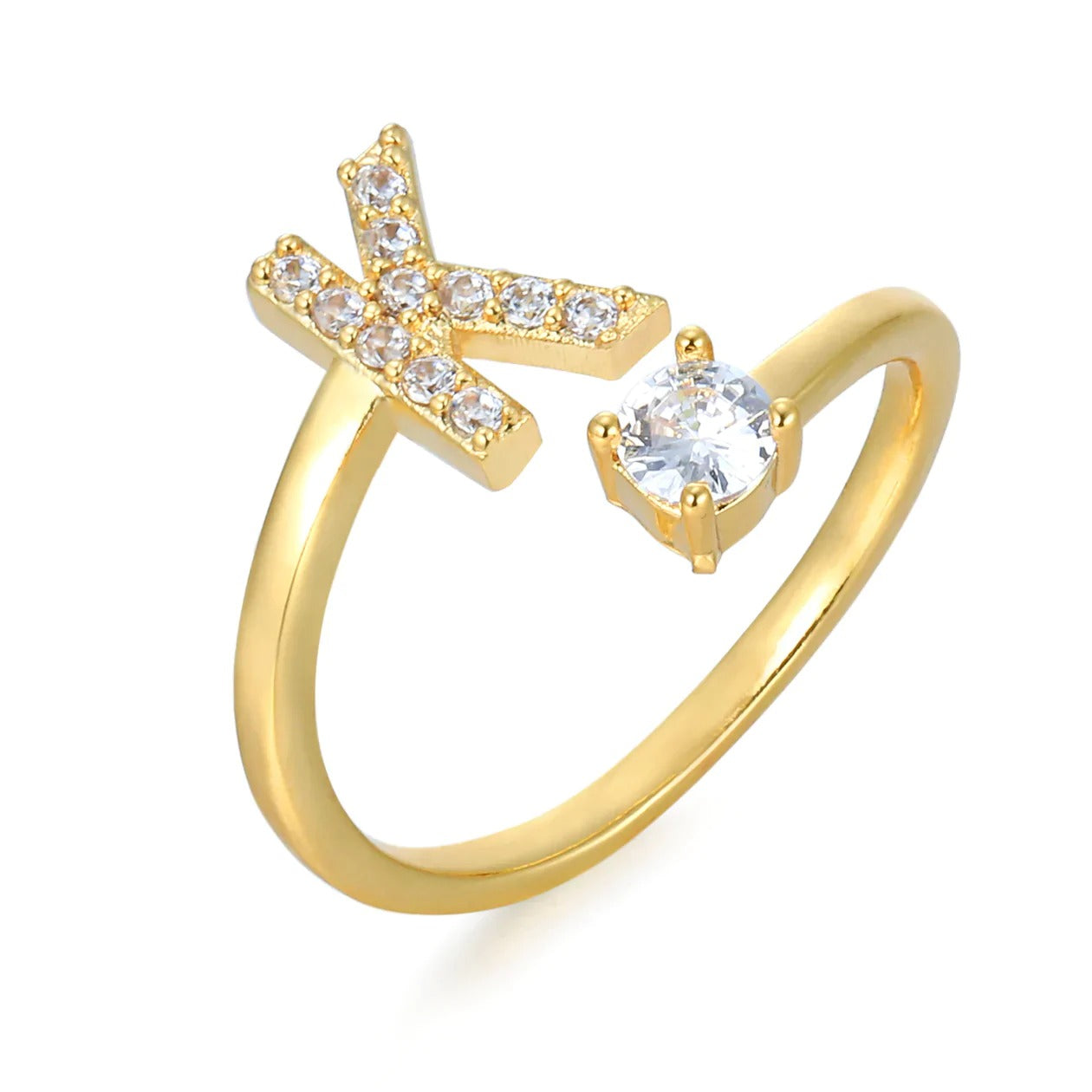Zirconia Initialen Ring