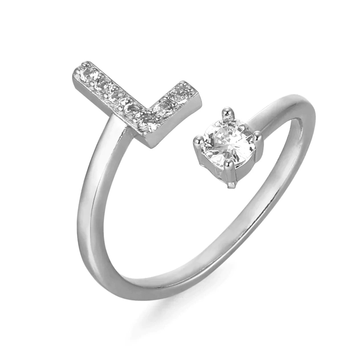 Zirconia Initialen Ring