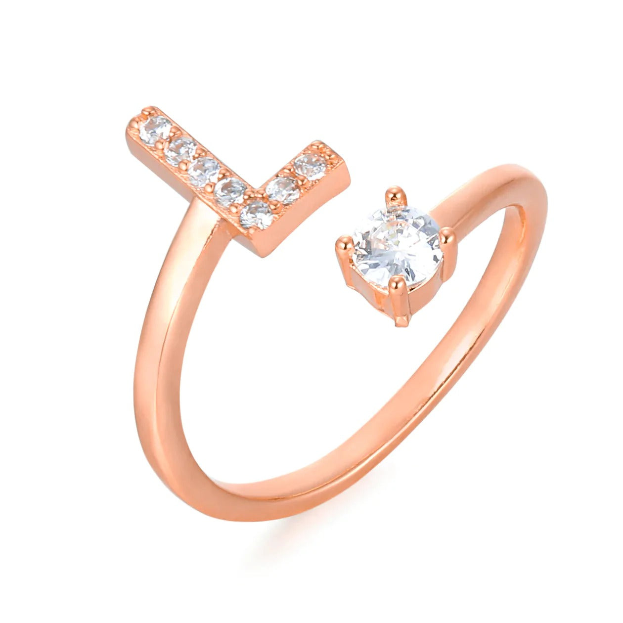 Zirconia Initialen Ring