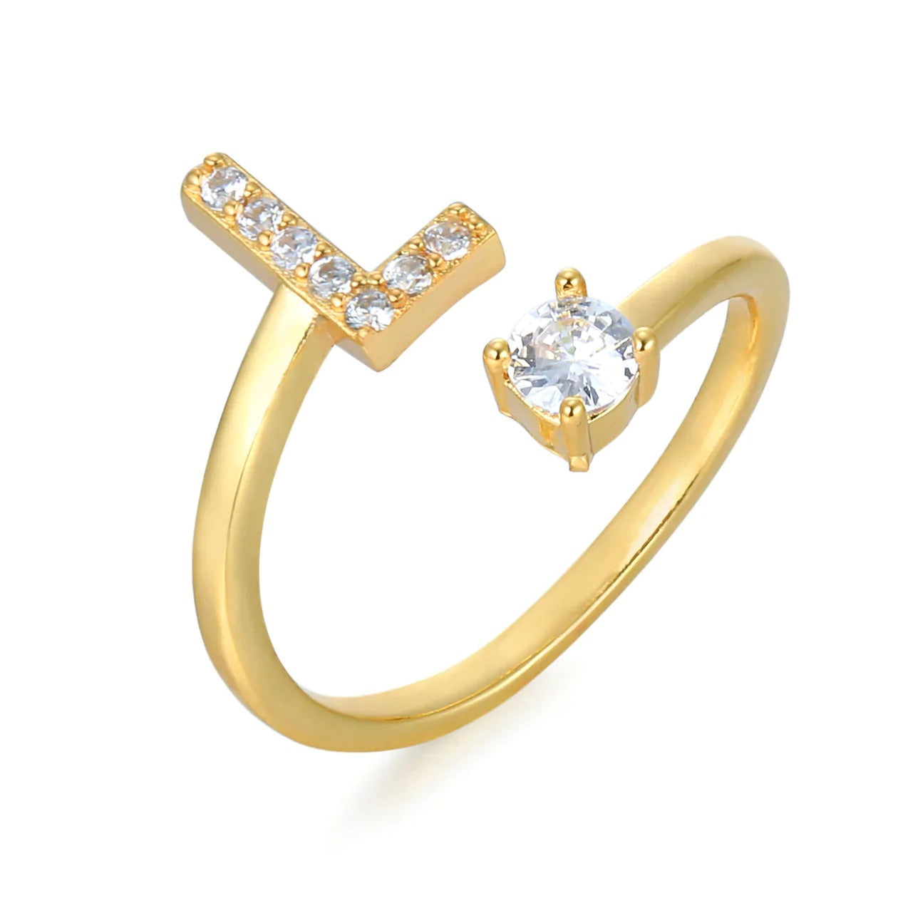 Zirconia Initialen Ring