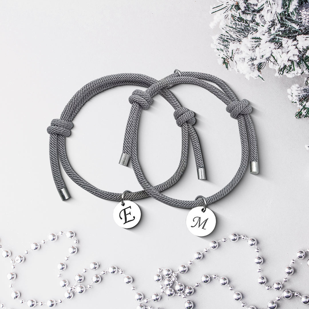 Magnetische Koppel Armband met Initialen