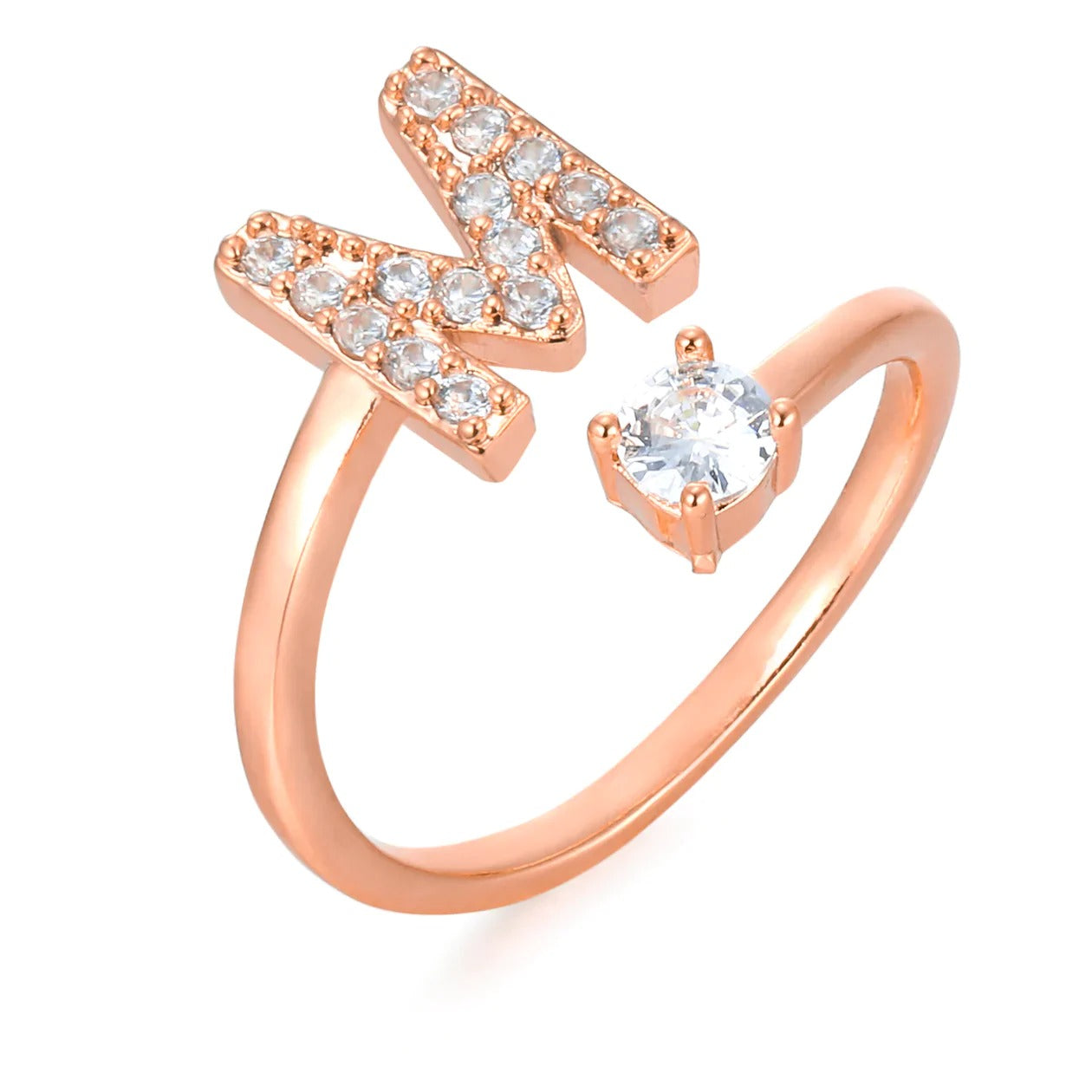 Zirconia Initialen Ring