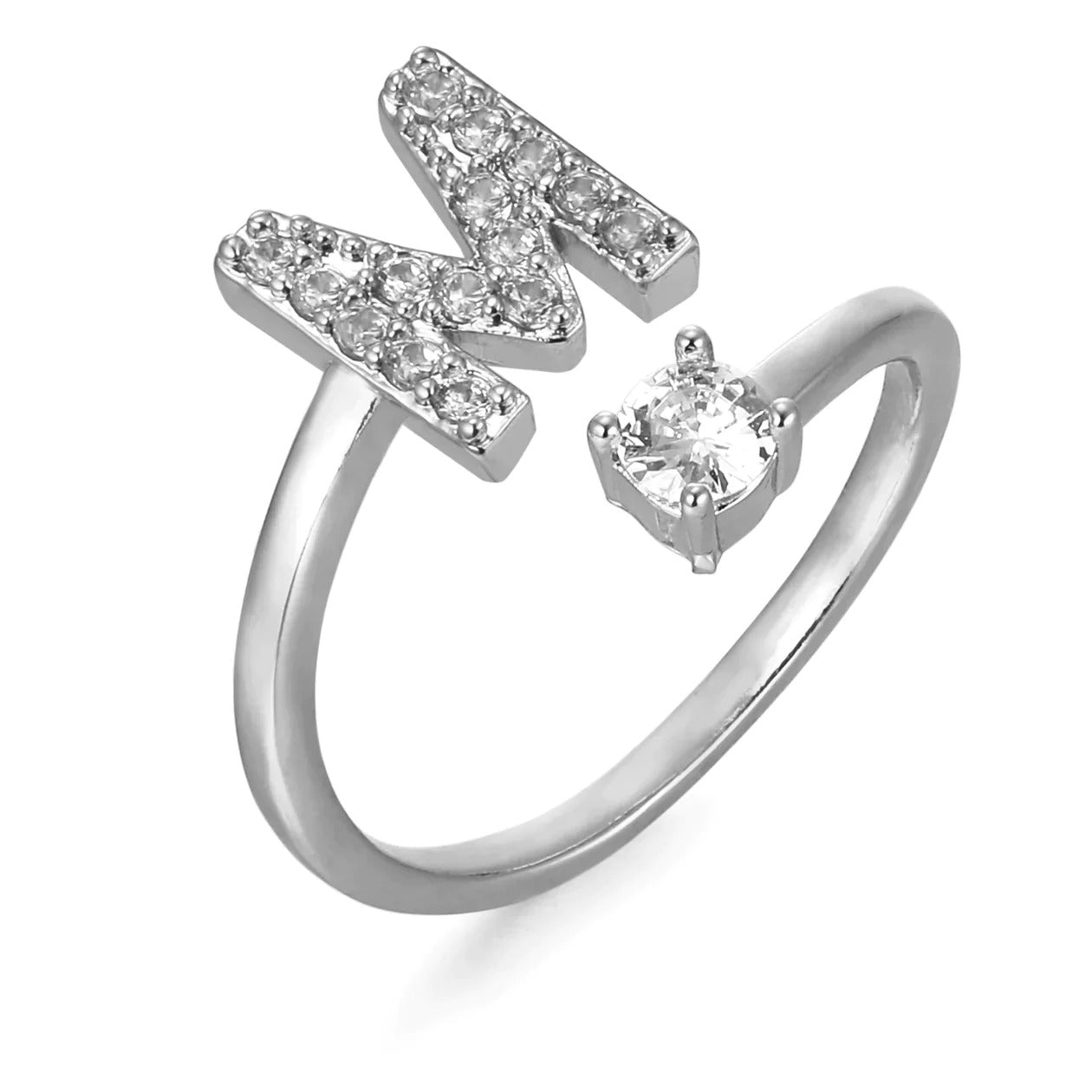 Zirconia Initialen Ring
