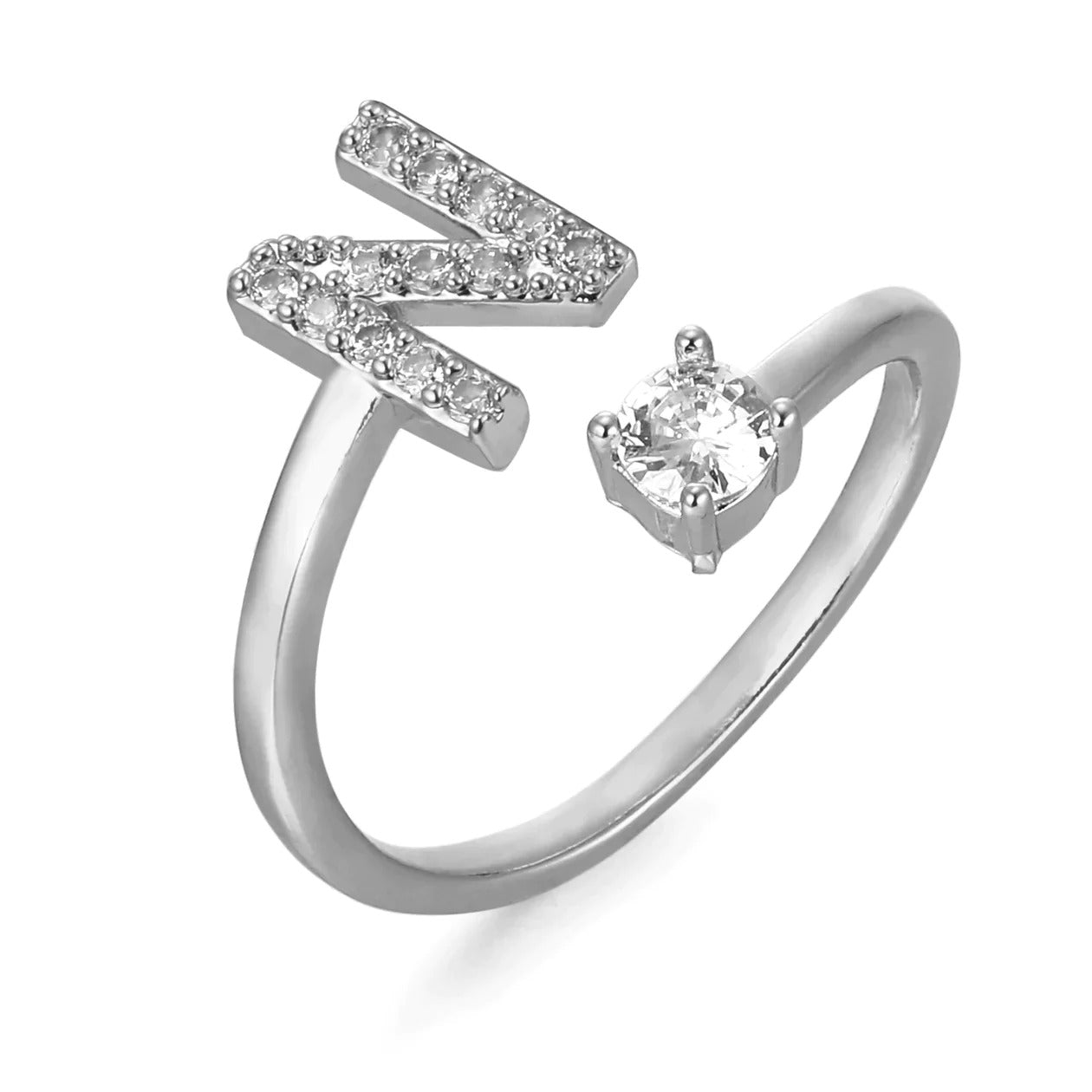 Zirconia Initialen Ring