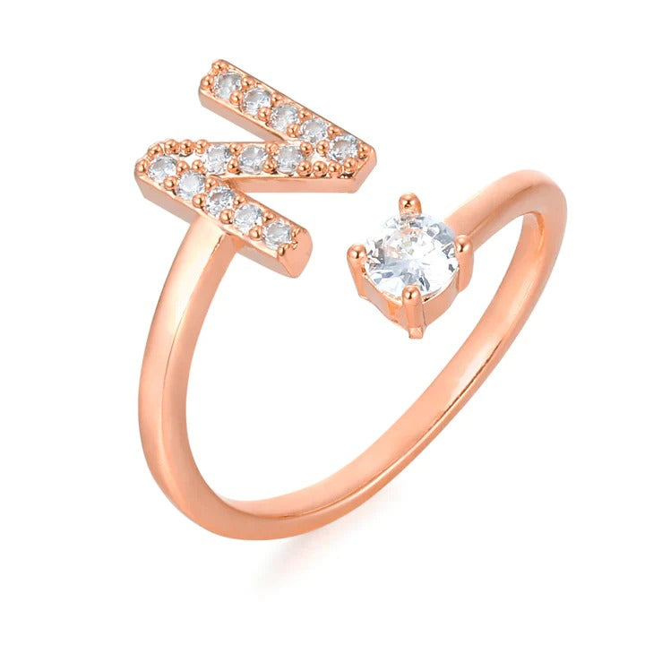 Zirconia Initialen Ring