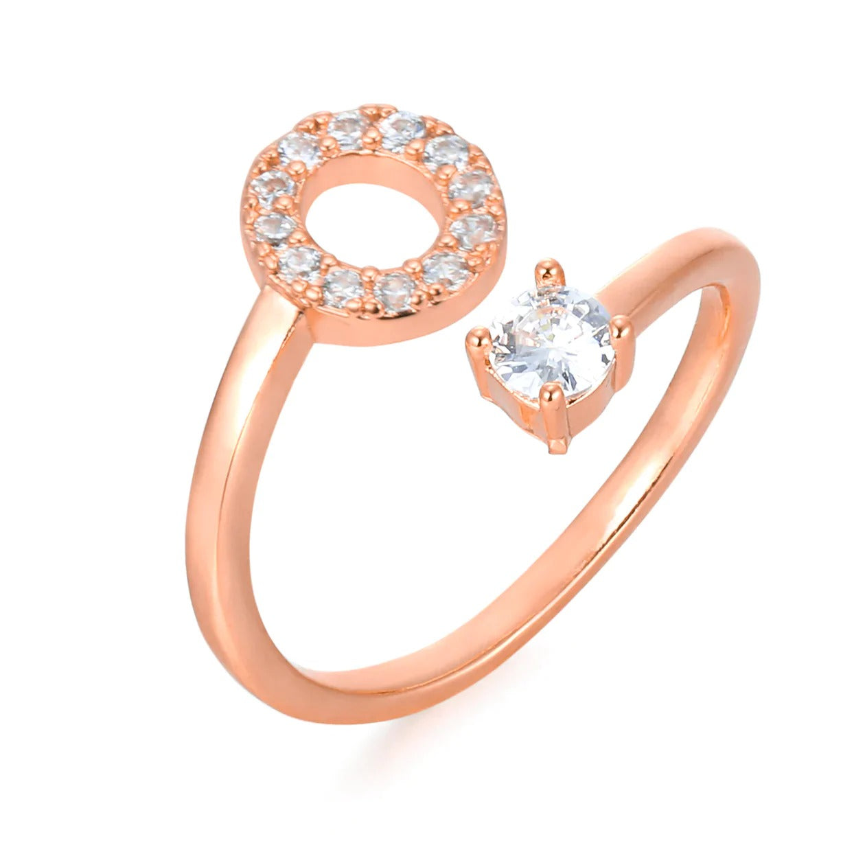 Zirconia Initialen Ring