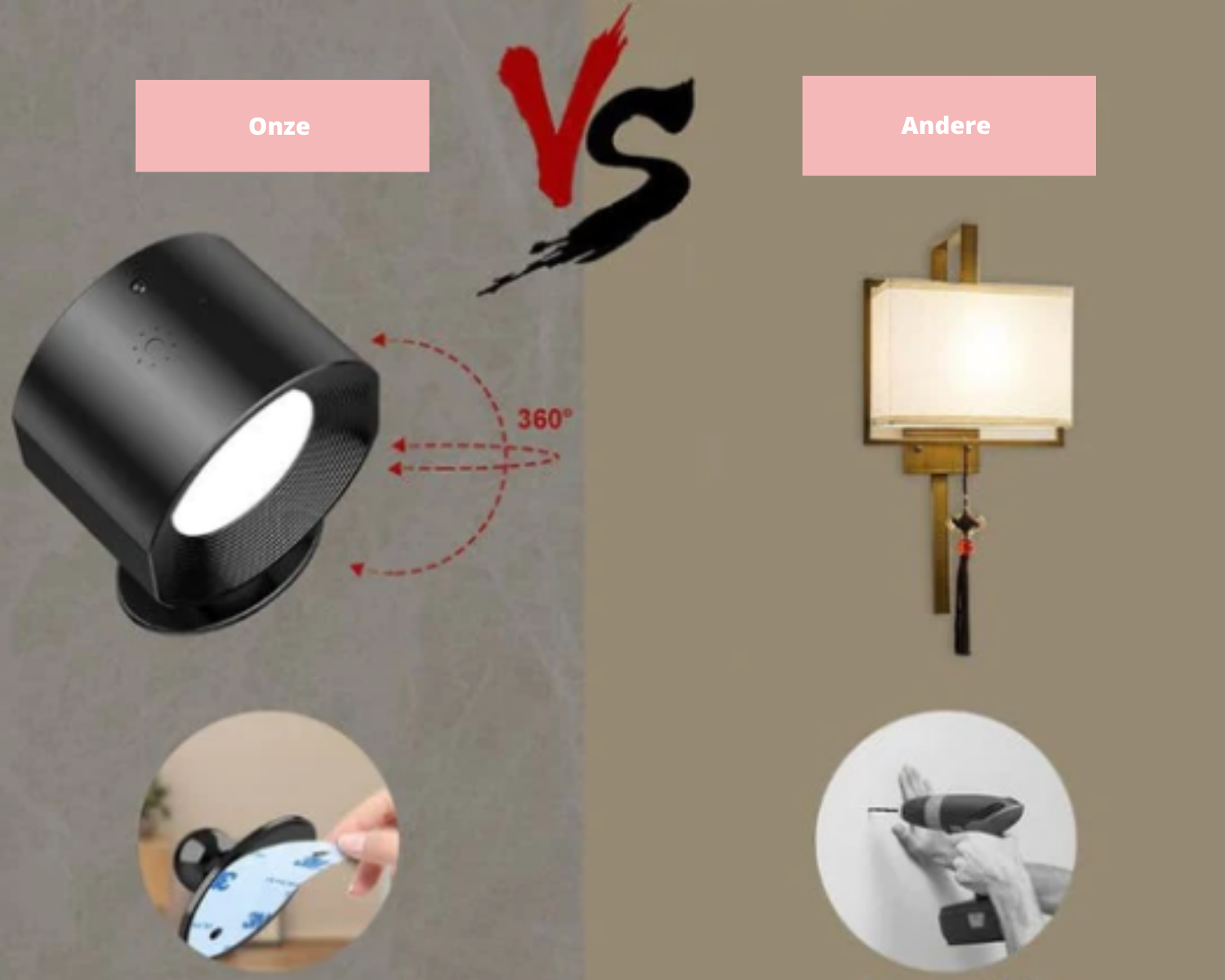 Luminosa ™ De Betoverende LED Oplaadbare Wandlamp