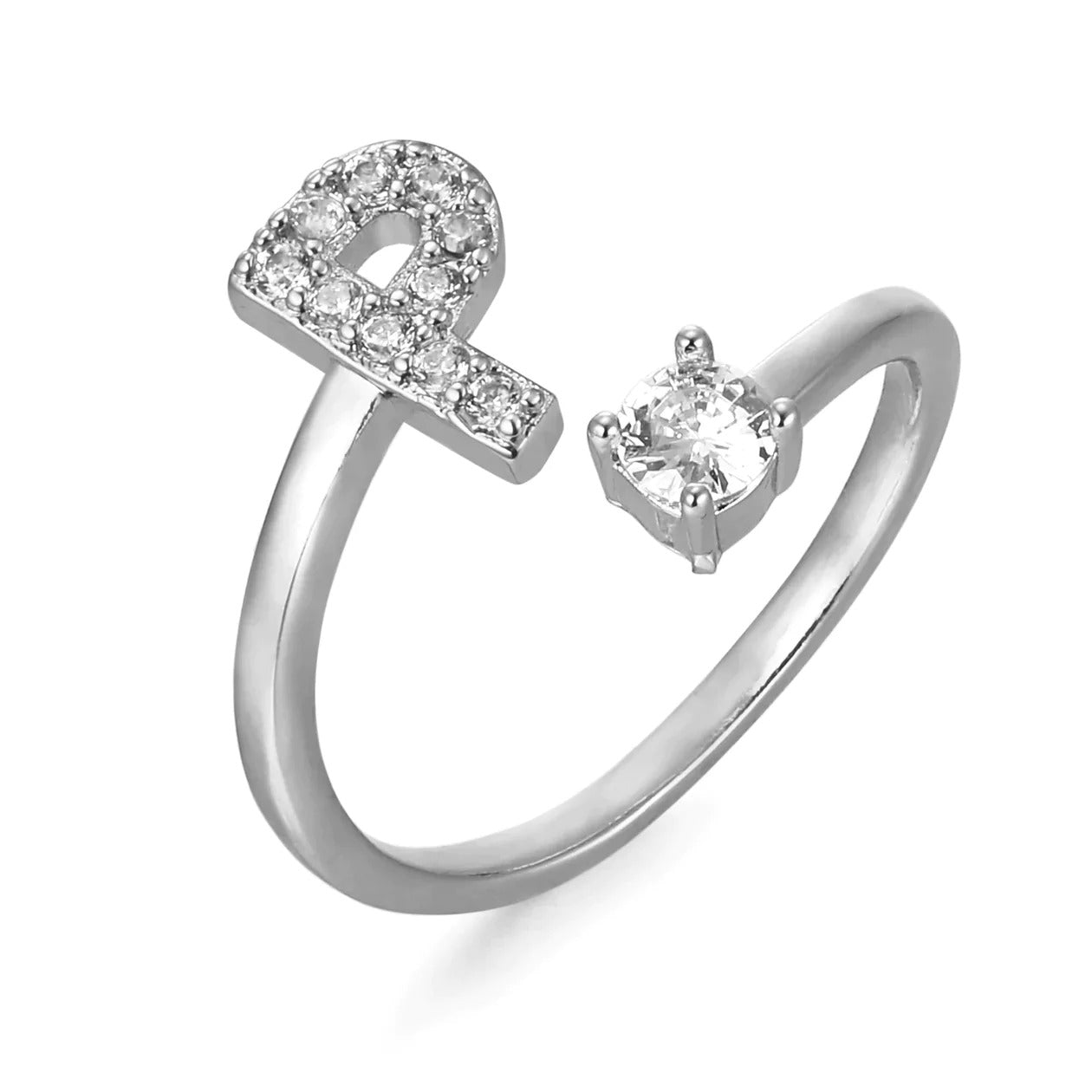 Zirconia Initialen Ring