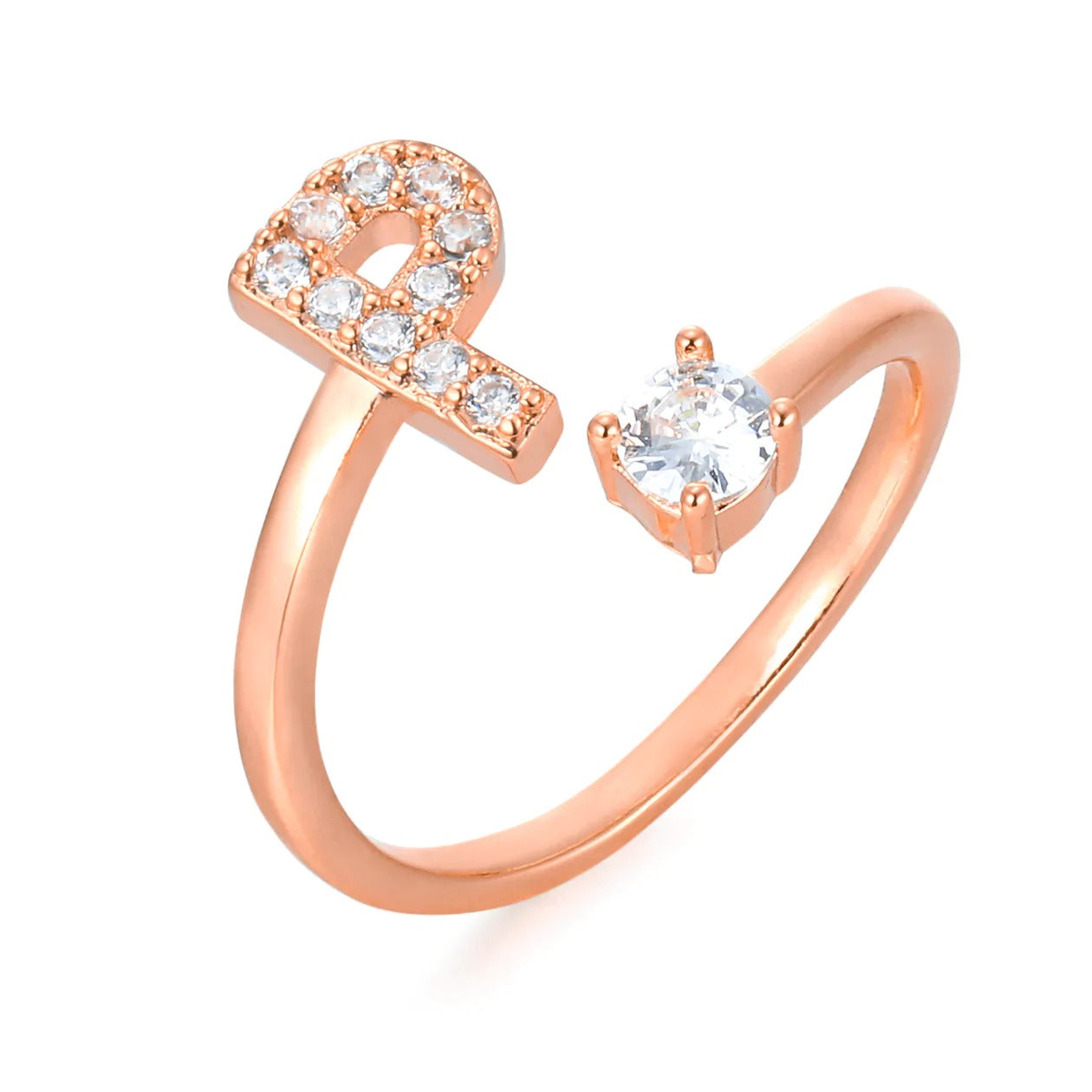 Zirconia Initialen Ring