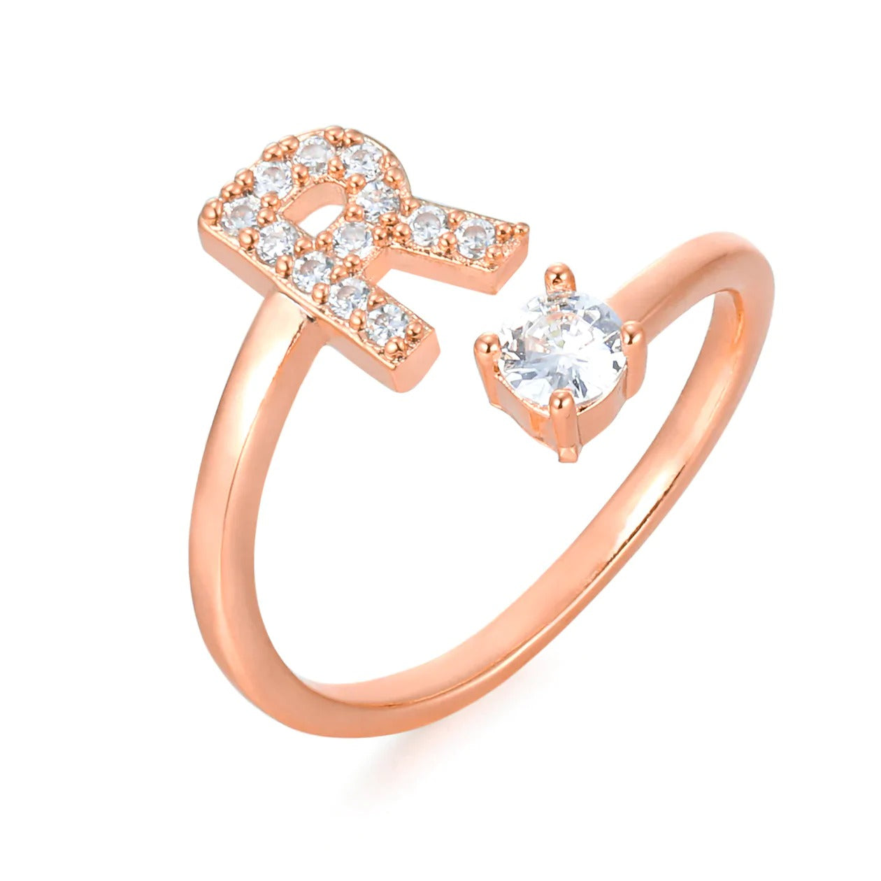Zirconia Initialen Ring