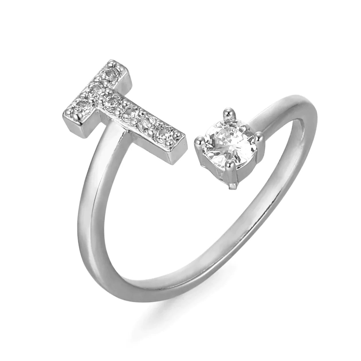 Zirconia Initialen Ring