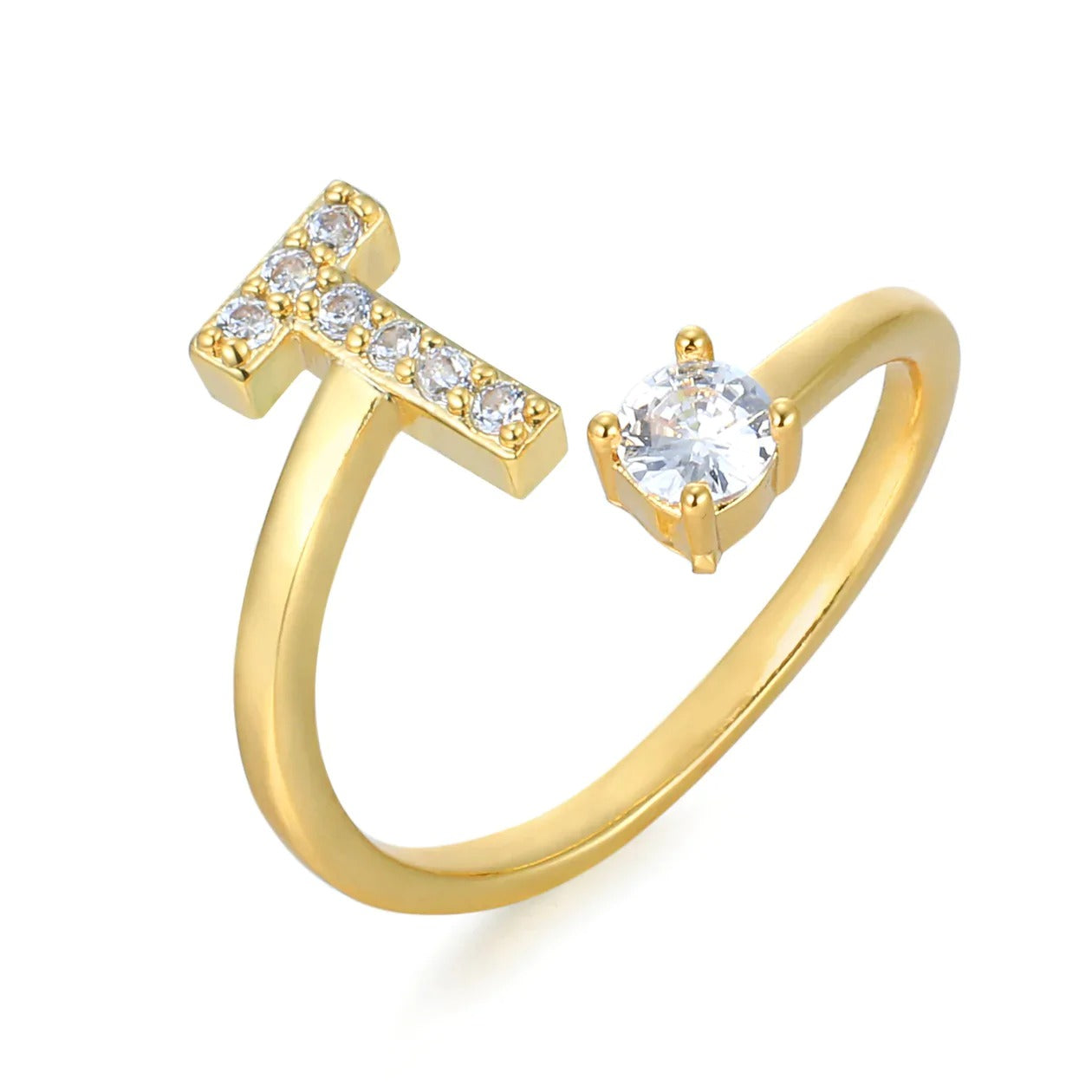 Zirconia Initialen Ring