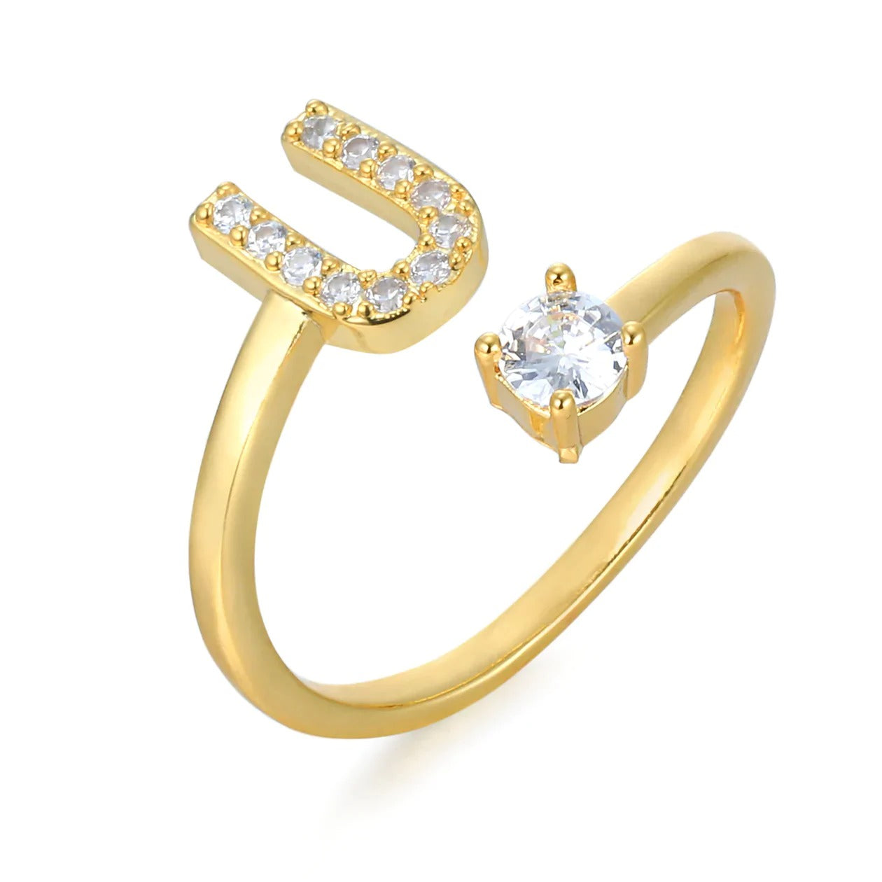 Zirconia Initialen Ring