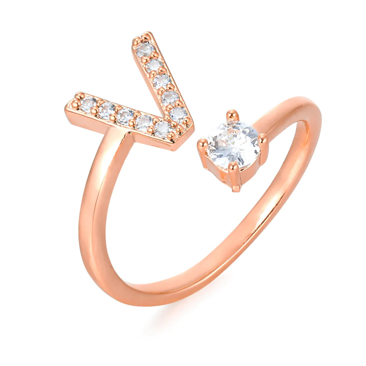 Zirconia Initialen Ring