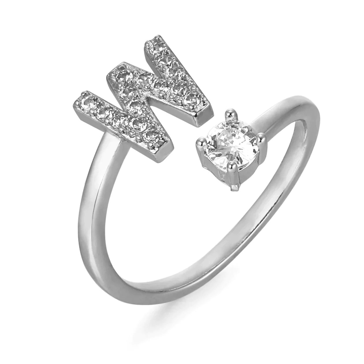 Zirconia Initialen Ring