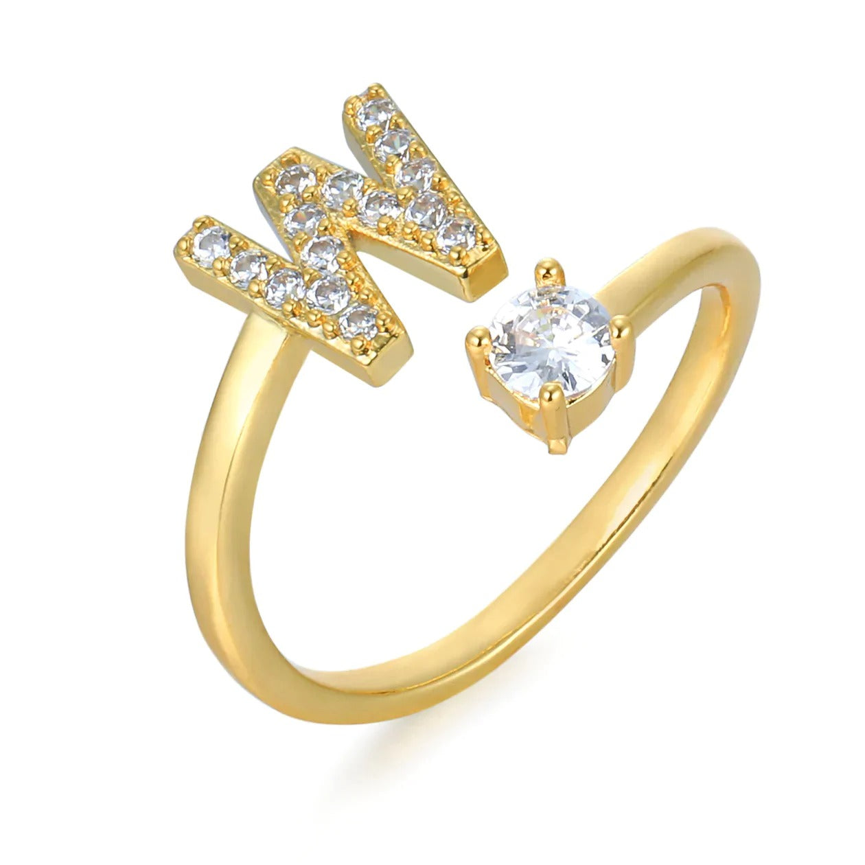 Zirconia Initialen Ring