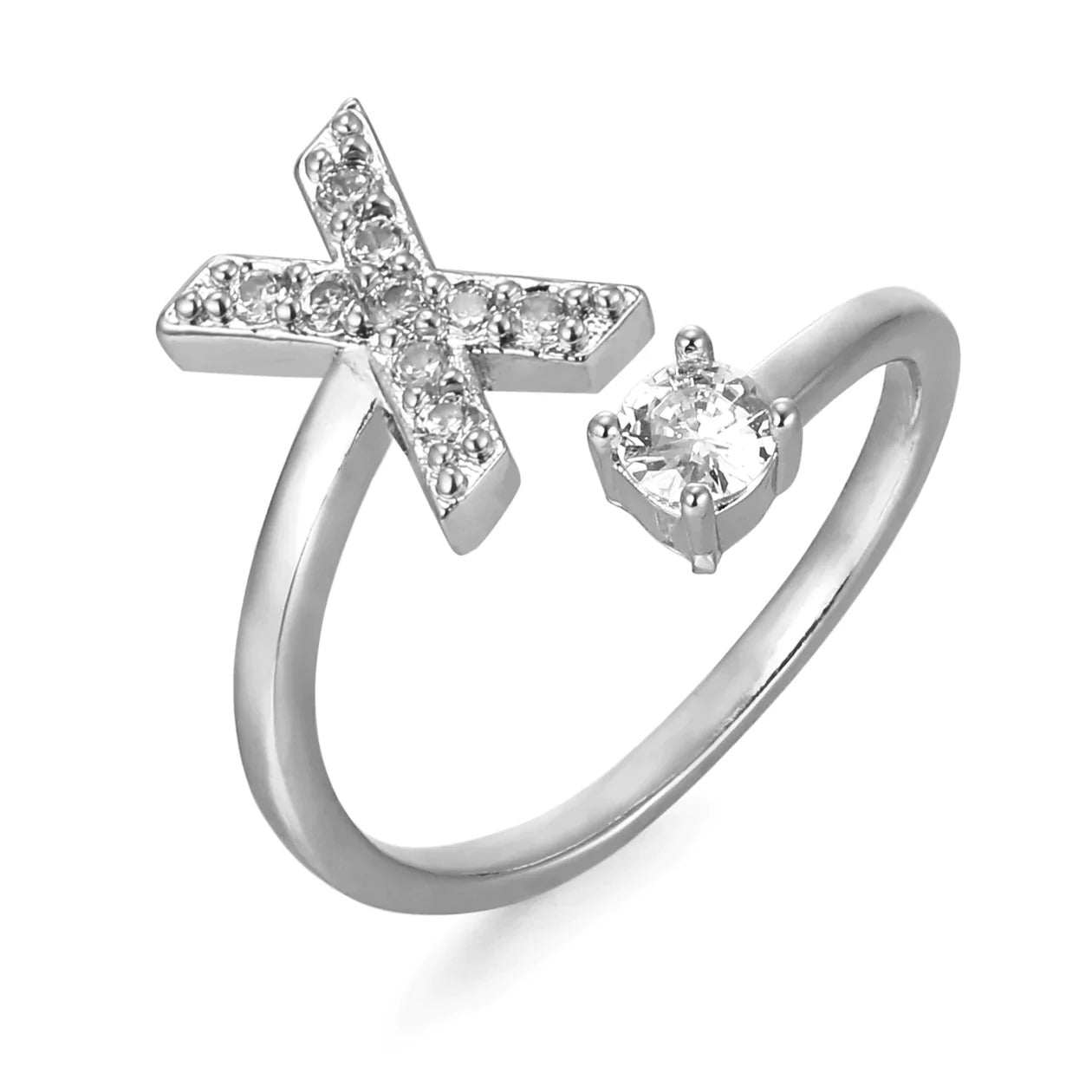 Zirconia Initialen Ring
