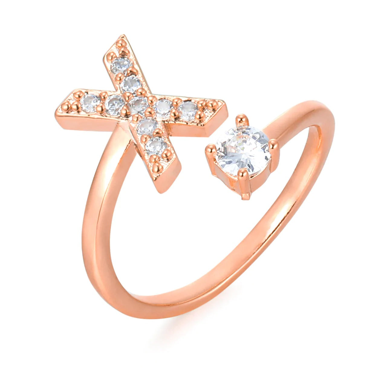 Zirconia Initialen Ring
