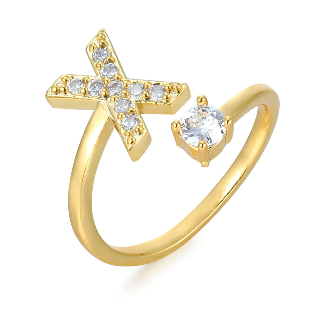 Zirconia Initialen Ring