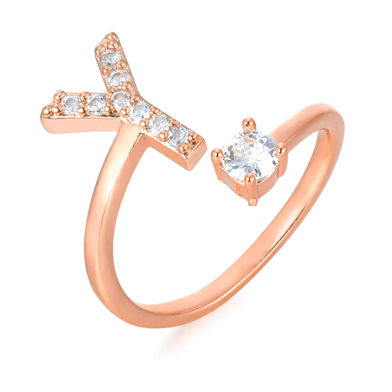Zirconia Initialen Ring