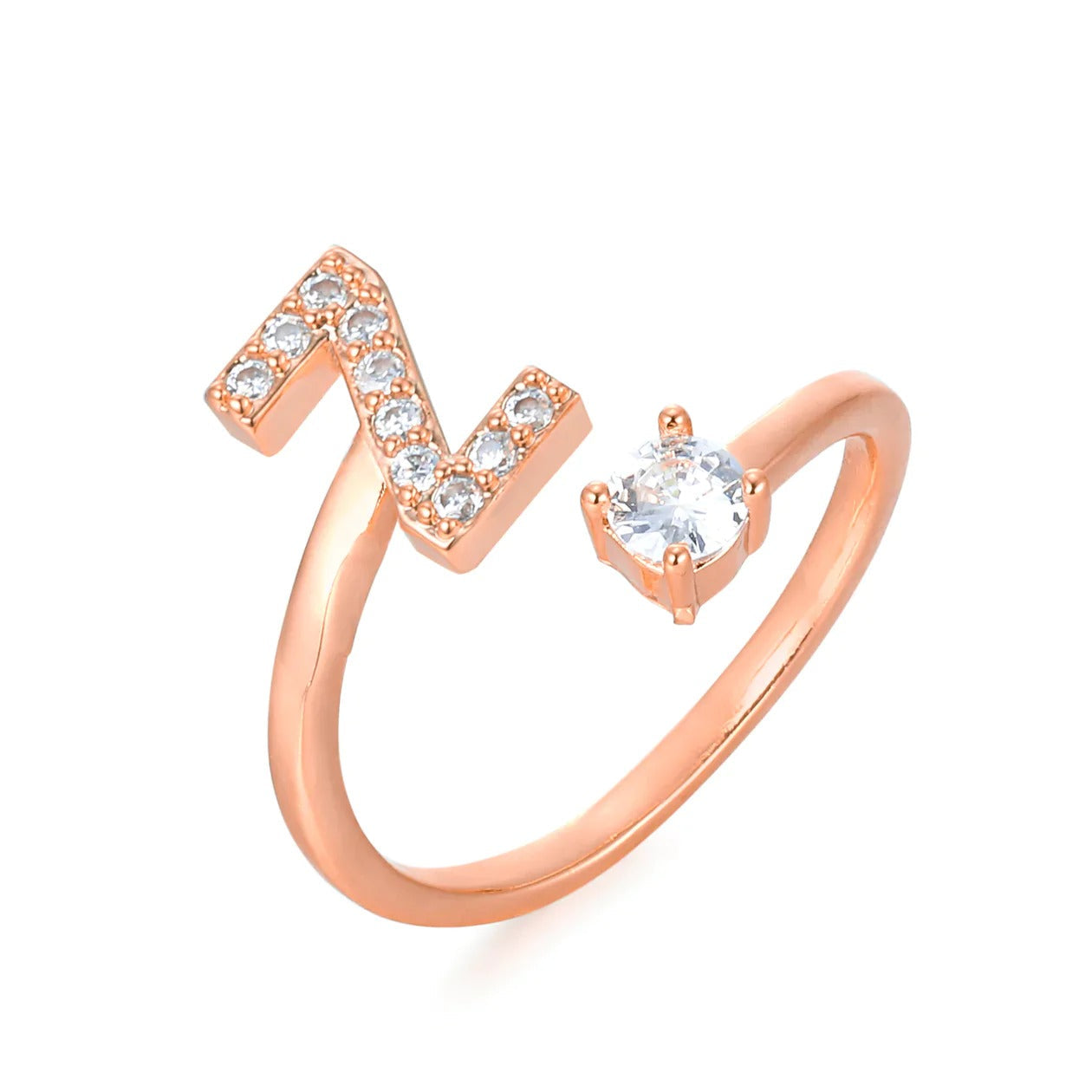Zirconia Initialen Ring