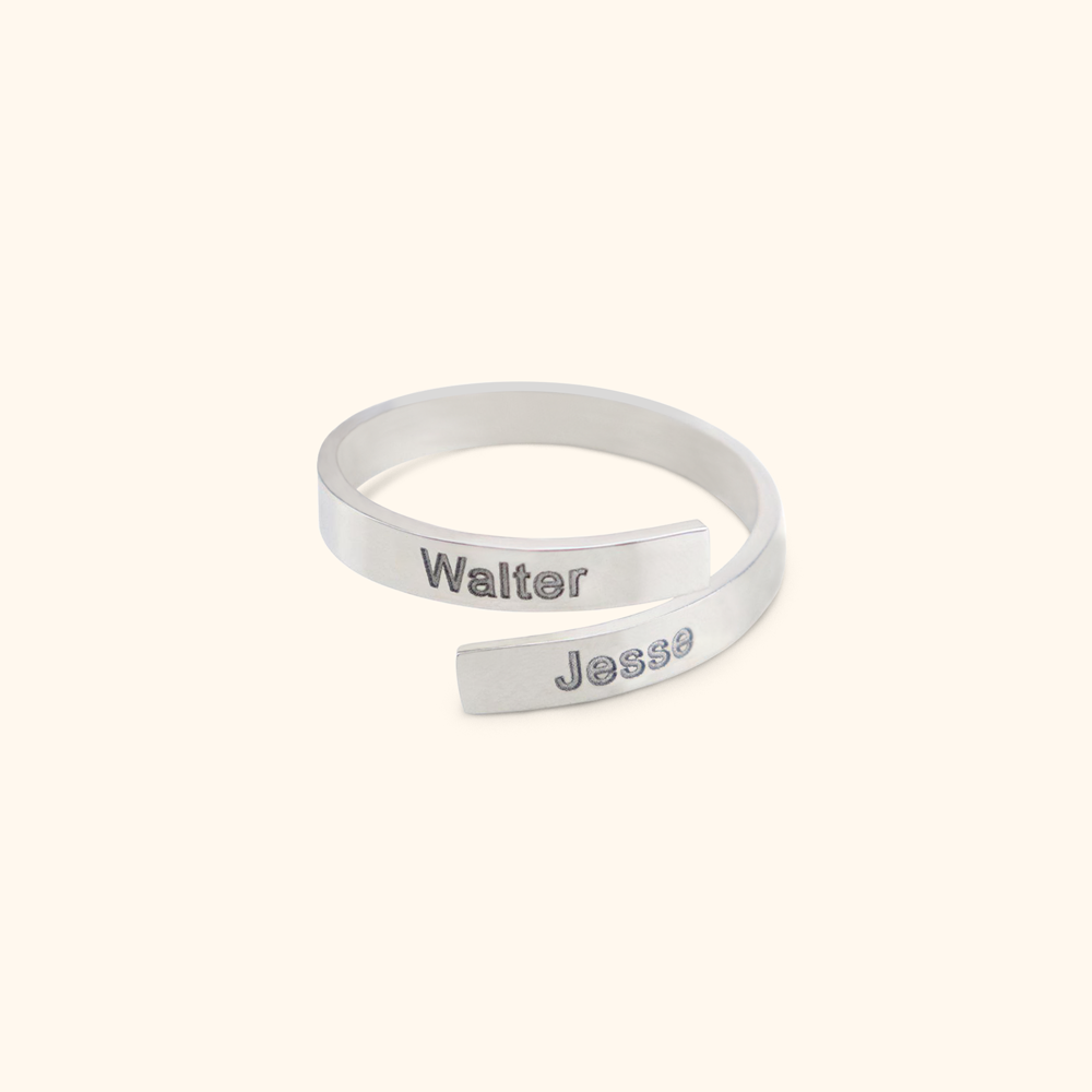 Elegante Dubbele Naam Ring