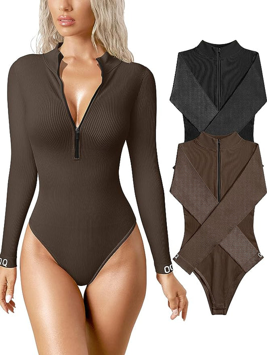 Zoey ™ | Zip up bodysuit