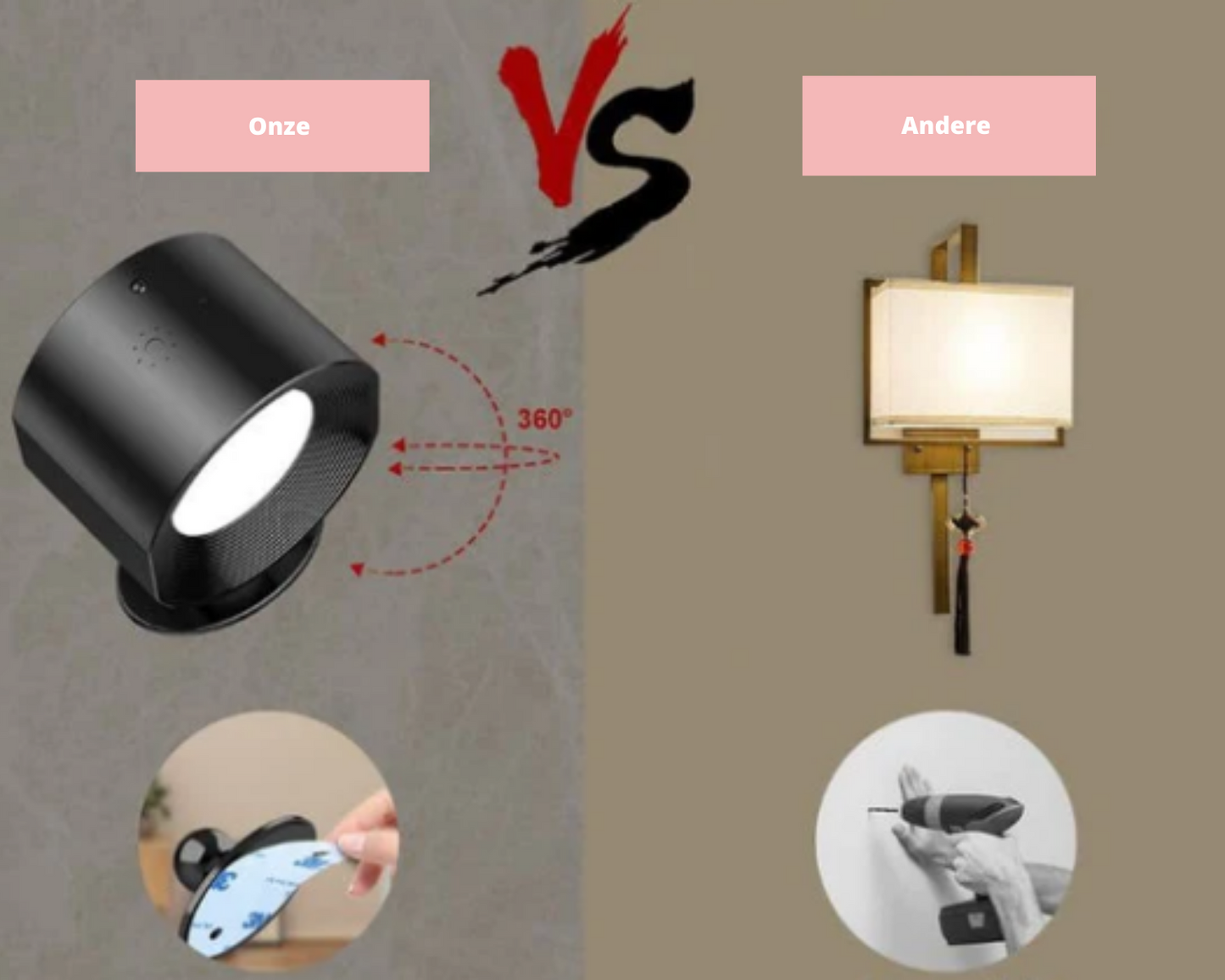 "Luminosa ™ De Betoverende LED Oplaadbare Wandlamp"